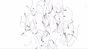 Minimalist abstract monochrome tangled lines scribble animation loop. - Powered by Shutterstock - Get 15% off with code: PIKWIZARD15
