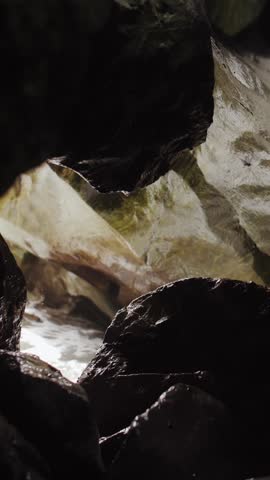 Sea Cave Interior, Vertical Format.