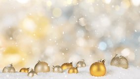 Christmas Decoration with Colored Shiny Glitters and Falling Snow . Slow Motion Footage . - Powered by Shutterstock - Get 15% off with code: PIKWIZARD15