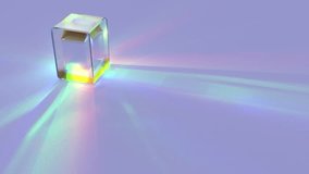Looping animation of light rays refraction through a prism 3d animation. Dispersion optical effect. Colorful seamless loop 3d motion graphics - Powered by Shutterstock - Get 15% off with code: PIKWIZARD15