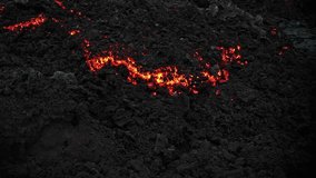 Aerial view of the texture of a solidifying lava field, close-up - Powered by Shutterstock - Get 15% off with code: PIKWIZARD15
