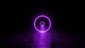 Luminescent purple neon circles pulsating across reflective surface, generating futuristic ambiance with vibrant electric energy and dynamic visual rhythm - Powered by Shutterstock - Get 15% off with code: PIKWIZARD15