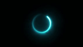 Pulsing cyan ring with a luminous glow on a dark background, suggesting energy, data, or a futuristic portal. - Powered by Shutterstock - Get 15% off with code: PIKWIZARD15