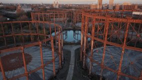 Old Gas Holders at Dusk Showing Urban Decay - Powered by Shutterstock - Get 15% off with code: PIKWIZARD15