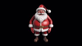 A cheerful 3D Santa Claus Christmas loop animation, perfect for festive promos, holiday greetings, winter ads and joyful seasonal projects. Clean, seamless, and transparent background. - Powered by Shutterstock - Get 15% off with code: PIKWIZARD15