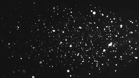 White specks gently move. The background is black. - Powered by Shutterstock - Get 15% off with code: PIKWIZARD15