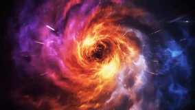 A fleet of spacecraft navigates through a vibrant cosmic anomaly generating intense light. - Powered by Shutterstock - Get 15% off with code: PIKWIZARD15