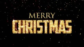 Merry Christmas Golden Glitter Text animation, Christmas Shine Bokeh Light Greeting, Golden Festive Merry Christmas Text. - Powered by Shutterstock - Get 15% off with code: PIKWIZARD15