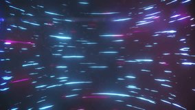Right cyan streaks sparking neon particle tunnel, flakes drifting inward suggesting inward travel. Abstract, glow, luminescent, magenta, rotation, drift, snowflake - Powered by Shutterstock - Get 15% off with code: PIKWIZARD15