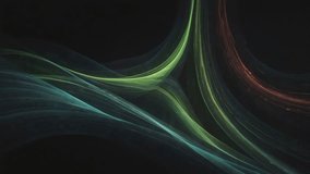 A dynamic abstraction with a pitch-black background. The main feature is a smooth, transparent wave of light, resembling curved, flowing ribbons of energy or optical fibers. - Powered by Shutterstock - Get 15% off with code: PIKWIZARD15