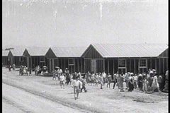 1940s - American propaganda film from 1942 describing internment of Japanese Americans in War Relocation Camps.