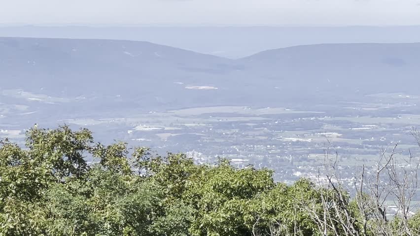 A view of the Shenandoah Valley as seen from Big Meadow Lodge in the Shenandoah National Park.