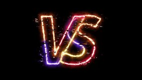 Neon Multicolour VS Versus Text Animation on Black Background - Powered by Shutterstock - Get 15% off with code: PIKWIZARD15