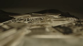 Beautiful macro focus rack of many silver bars lying on a velvet surface - Powered by Shutterstock - Get 15% off with code: PIKWIZARD15