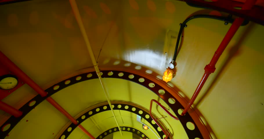 Interior view of yellow submarine at The Beatles Story museum in Liverpool, England, UK