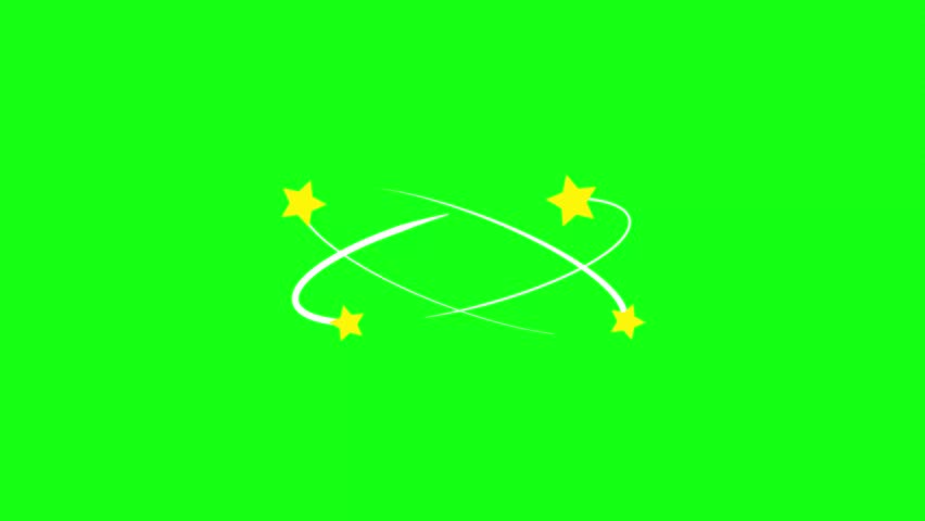 dizzy spinning stars animated dizzy spinning stars above head 4k green screen croma