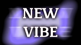 New vibe text glows with a purple aura against a blurred dark background creating an abstract design suggesting a modern concept for banners or digital media. - Powered by Shutterstock - Get 15% off with code: PIKWIZARD15