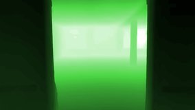 Group of armed soldiers moving through a dark hallway under night vision, silhouettes outlined by bright backlight, conveying tactical movement and military operation. - Powered by Shutterstock - Get 15% off with code: PIKWIZARD15