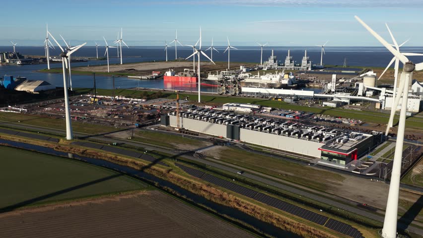 New build data center in the Eemshaven, The Netherlands.
