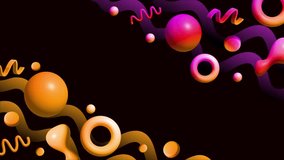 Floating neon shapes interacting in energetic colorful abstract animation composition - Powered by Shutterstock - Get 15% off with code: PIKWIZARD15