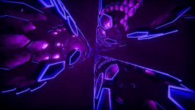 Futuristic Neon Hexagon Tunnel with Glowing Digital Shapes - Powered by Shutterstock - Get 15% off with code: PIKWIZARD15
