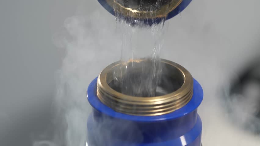Placing liquid hydrogen inside a Cryo Gun for dermatological treatment