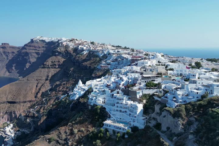 Amazing 4k view of Santorini, Greece
