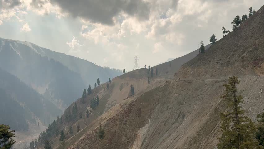 A beautiful view of the mountain range