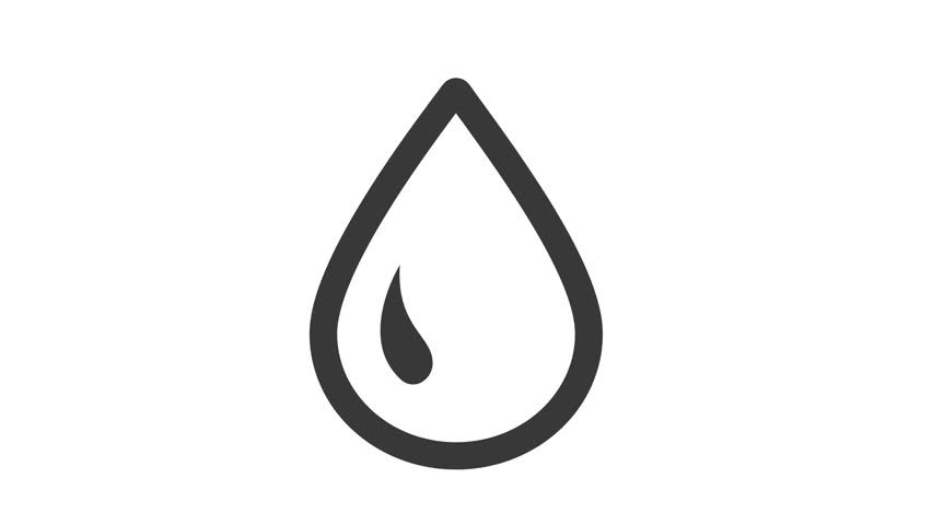 Drop isolated on white background, video.