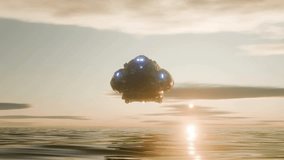 Spaceship flying in a futuristic science fiction world, interstellar travel scene with advanced spacecraft, alien planets, and cosmic landscapes, cinematic sci-fi environment with glowing lights and f - Powered by Shutterstock - Get 15% off with code: PIKWIZARD15