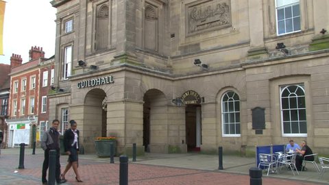 DERBY, UK - AUGUST 2012 - The Guildhall Theatre in the city centre of Derby.