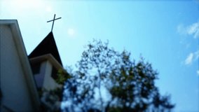 Stylized church cross, symbolizing Christianity, captured in a visually striking and artistic composition. - Powered by Shutterstock - Get 15% off with code: PIKWIZARD15