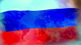 Russian flag waving, symbolizing Russia, national identity, patriotism, and cultural representation in a clear and vibrant display. - Powered by Shutterstock - Get 15% off with code: PIKWIZARD15