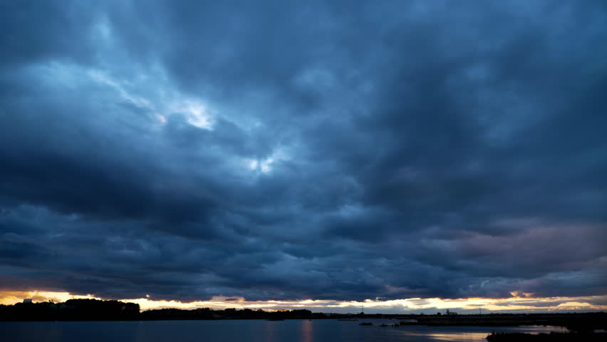 Cloudy and stormy sky over the southern France