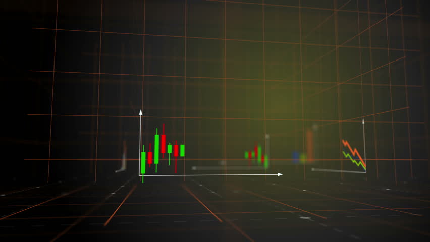 Ecommerce shopping online business charts and graphs diagram seamless and loopable 3d concept animation