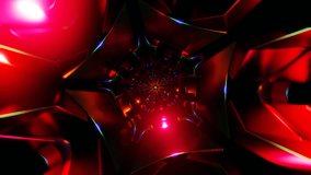 Vivid red kaleidoscopic tunnel glowing crimson orbs and reflective surfaces - Powered by Shutterstock - Get 15% off with code: PIKWIZARD15