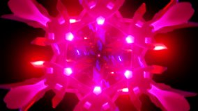 Abstract kaleidoscope orb red blue lights pulsing neon glow flare vibrant spheres - Powered by Shutterstock - Get 15% off with code: PIKWIZARD15