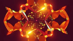 Kaleidoscopic neon light sculpture swirling orange green orbs glow vivid - Powered by Shutterstock - Get 15% off with code: PIKWIZARD15