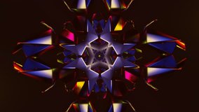 Abstract neon tunnel kaleidoscope motion graphics with luminous geometric shapes - Powered by Shutterstock - Get 15% off with code: PIKWIZARD15