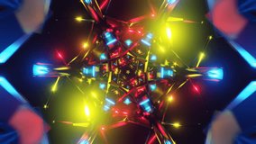Dynamic kaleidoscopic animation with vibrant colors and glowing light effects - Powered by Shutterstock - Get 15% off with code: PIKWIZARD15