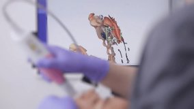 Dentist scanning patient's teeth with braces intraoral 3D scanner in modern clinic. - Powered by Shutterstock - Get 15% off with code: PIKWIZARD15