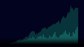 Emerging Financial Data - Stock Market, Prosperity, Bull Market - Loopable Background Animation.growth of economi share market. A graph showing fluctuations of trading stock market. 4k motion video. - Powered by Shutterstock - Get 15% off with code: PIKWIZARD15