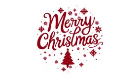 Merry Christmas snowflake typography, art video illustration. - Powered by Shutterstock - Get 15% off with code: PIKWIZARD15