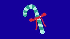 Bow and candy cane ornament animation - Powered by Shutterstock - Get 15% off with code: PIKWIZARD15