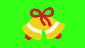 yellow Christmas bell animation on green screen - Powered by Shutterstock - Get 15% off with code: PIKWIZARD15