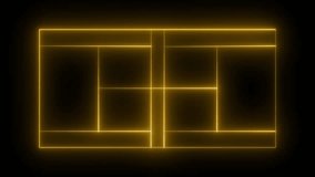 tennis court icon animation on black background. futuristic digital icon video of a high-tech tennis court. - Powered by Shutterstock - Get 15% off with code: PIKWIZARD15