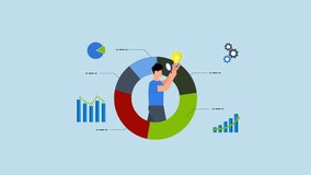 Data scientist analyze data, 4k animation businessman analyze data with lightbulb. - Powered by Shutterstock - Get 15% off with code: PIKWIZARD15