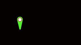 Green location pins remote apartness gps navigation technology animation. Animated green location pins distance separation apart concept map markers. - Powered by Shutterstock - Get 15% off with code: PIKWIZARD15