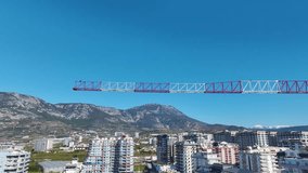 Aerial Video of Construction Site With Active Metal Framework Work - Powered by Shutterstock - Get 15% off with code: PIKWIZARD15