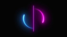 Futuristic neon circle in pink and blue highlighting “GAME START” over dark interface. Pink and Blue Neon Circle with " GAME START" Text on Black Background game. - Powered by Shutterstock - Get 15% off with code: PIKWIZARD15